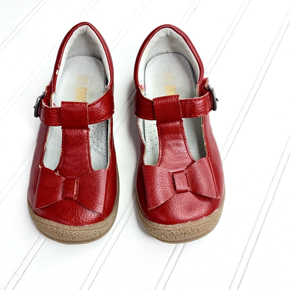 Red Bow Angel Baby By L’Amour Mary Jane Sandals T Strap Infant Toddler Shoes Sz9